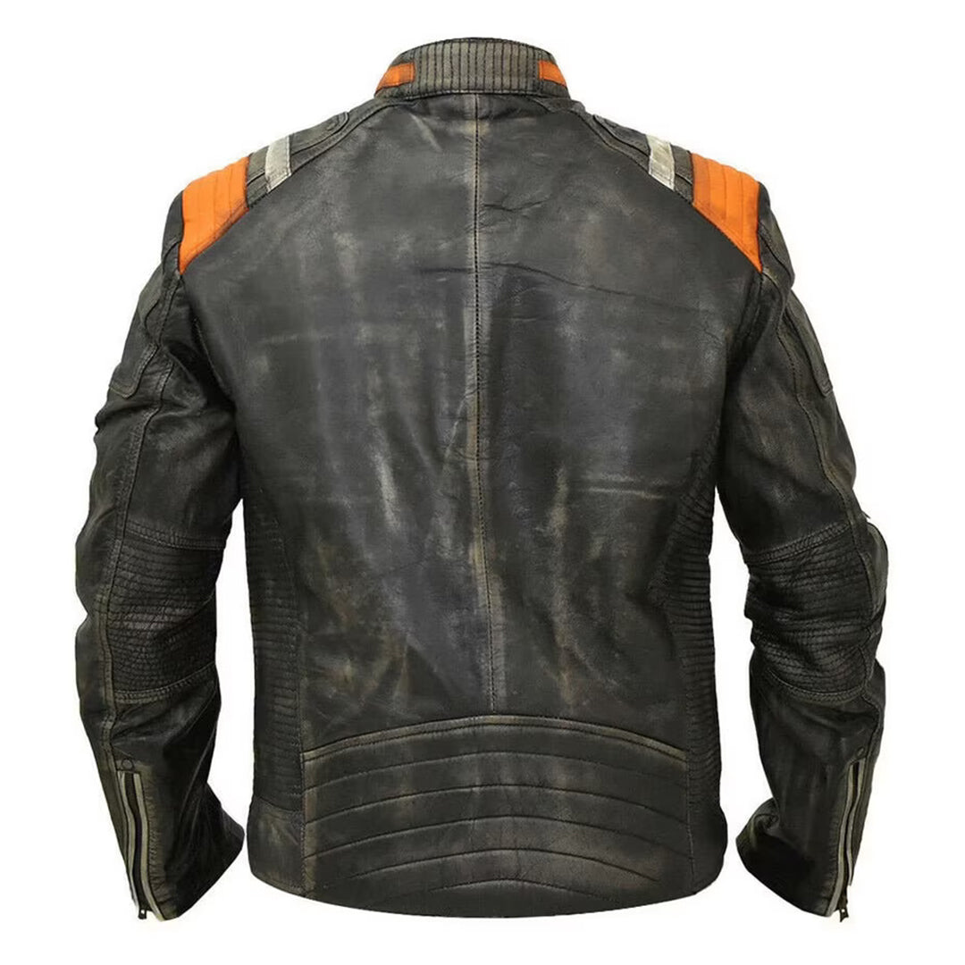Men's Retro 3 Real Leather Jacket Handmade