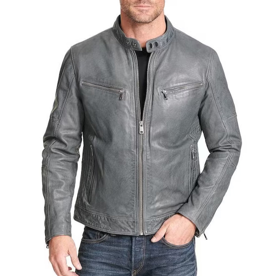 Premium Lamb Leather Men leather jacket | YKK Zipper | 10 colors