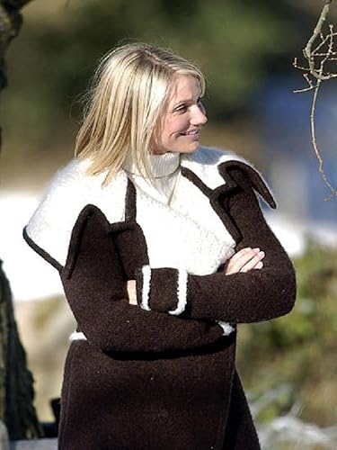 Cameron Diaz Street Fashion Wool Trench Coat In The Holiday