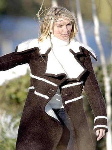 Cameron Diaz Street Fashion Wool Trench Coat In The Holiday