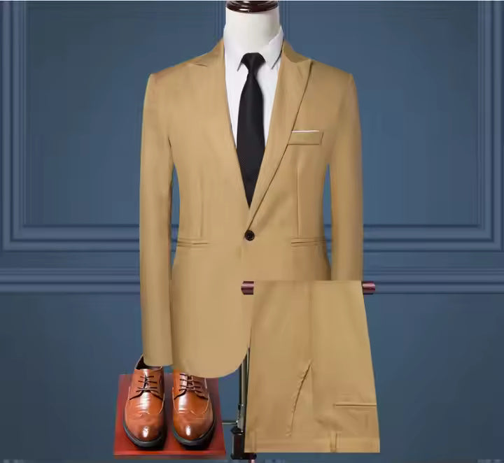 Men’s 2-Piece Premium Cotton Blend Suit, Style Meets Comfort – For Every Occasion
