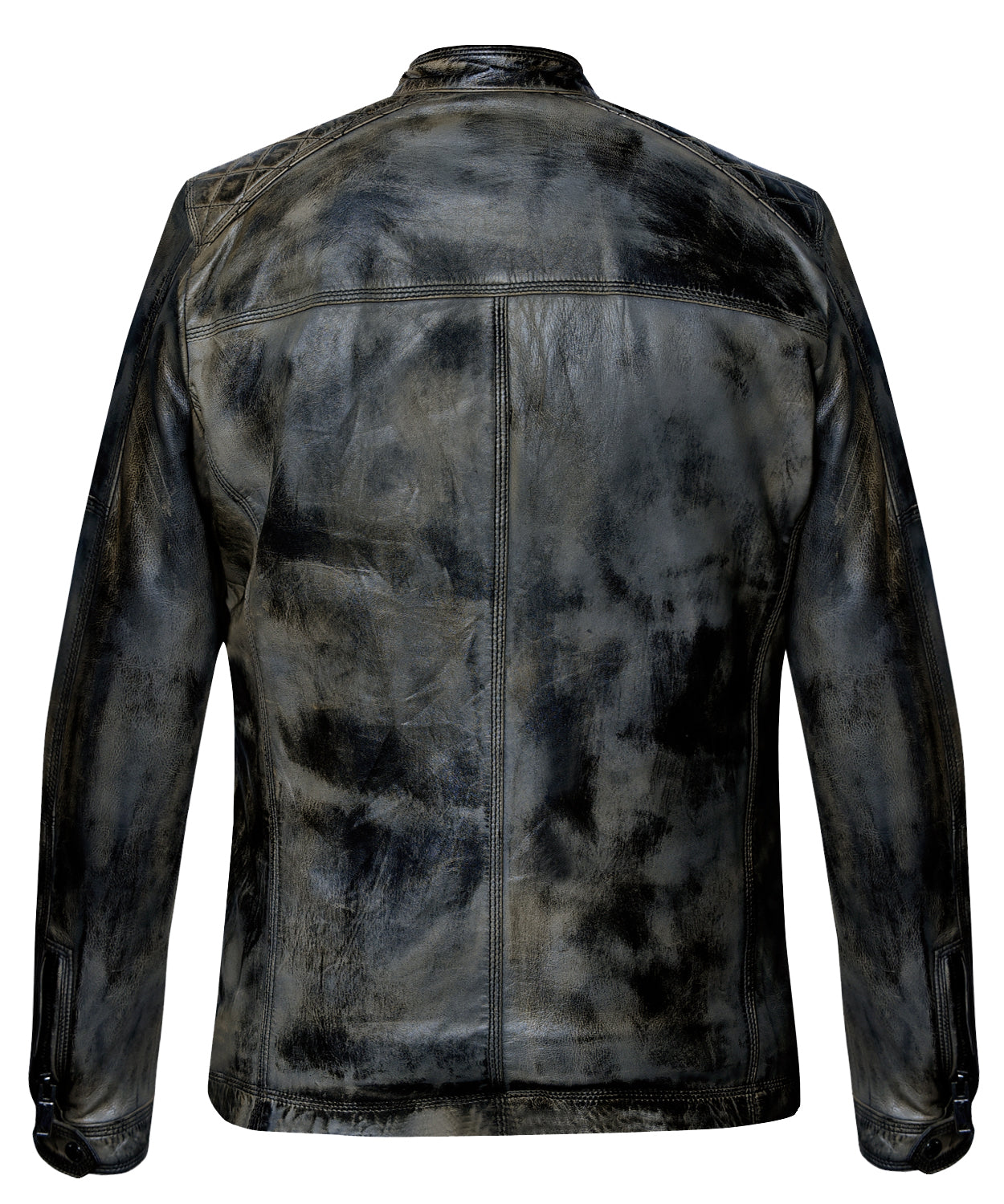 Men's Distressed Hand Waxed Brown Leather Jacket