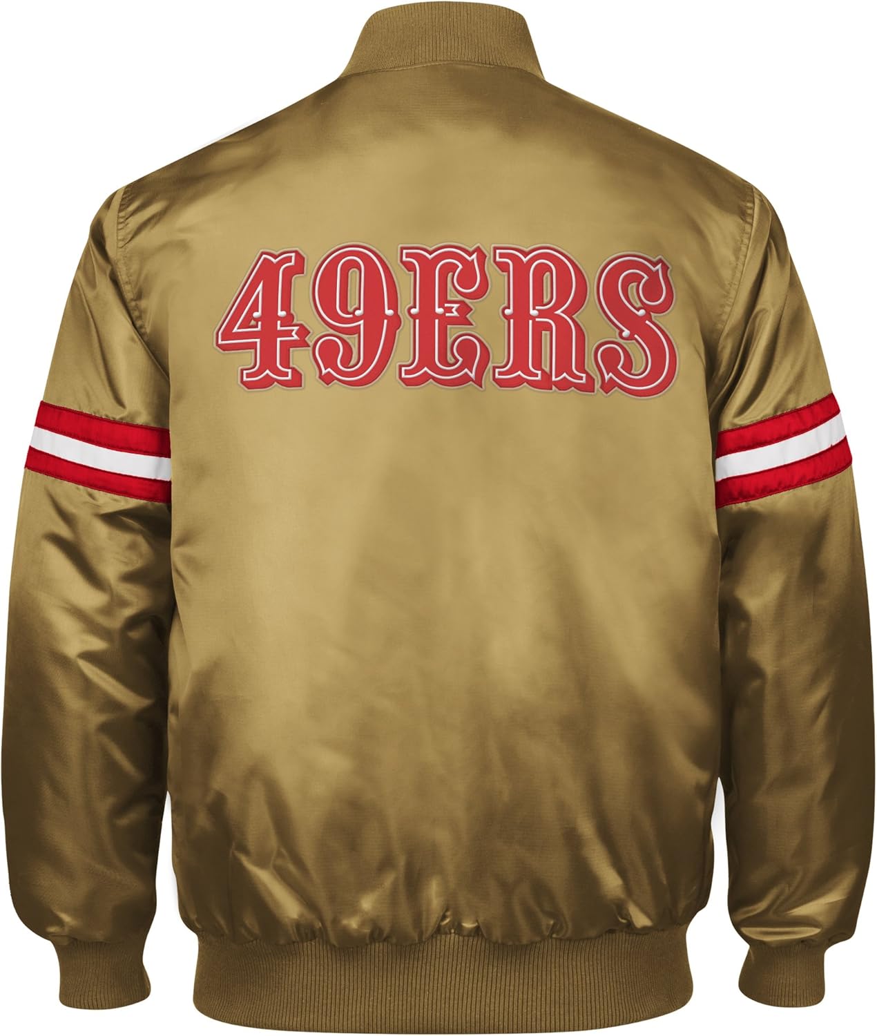 San Francisco 49ers 80s Vintage Gold Satin Bomber Jacket Varsity Team Letterman
