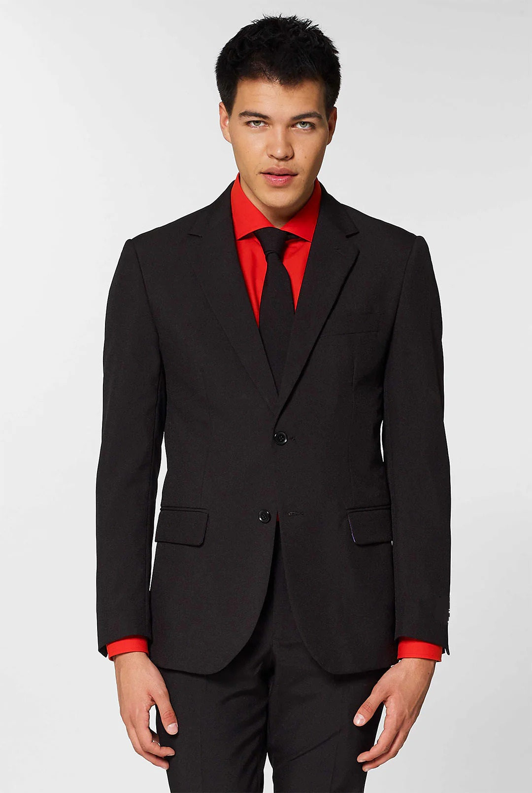 Men’s 2-Piece Suit – Premium Cotton Blend – Two-Button Formal Jacket