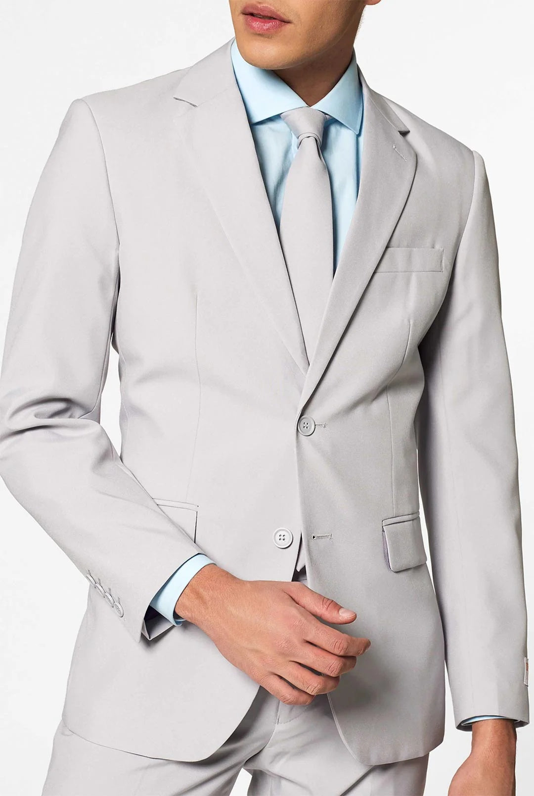 Men’s 2-Piece Suit – Premium Cotton Blend – Two-Button Formal Jacket