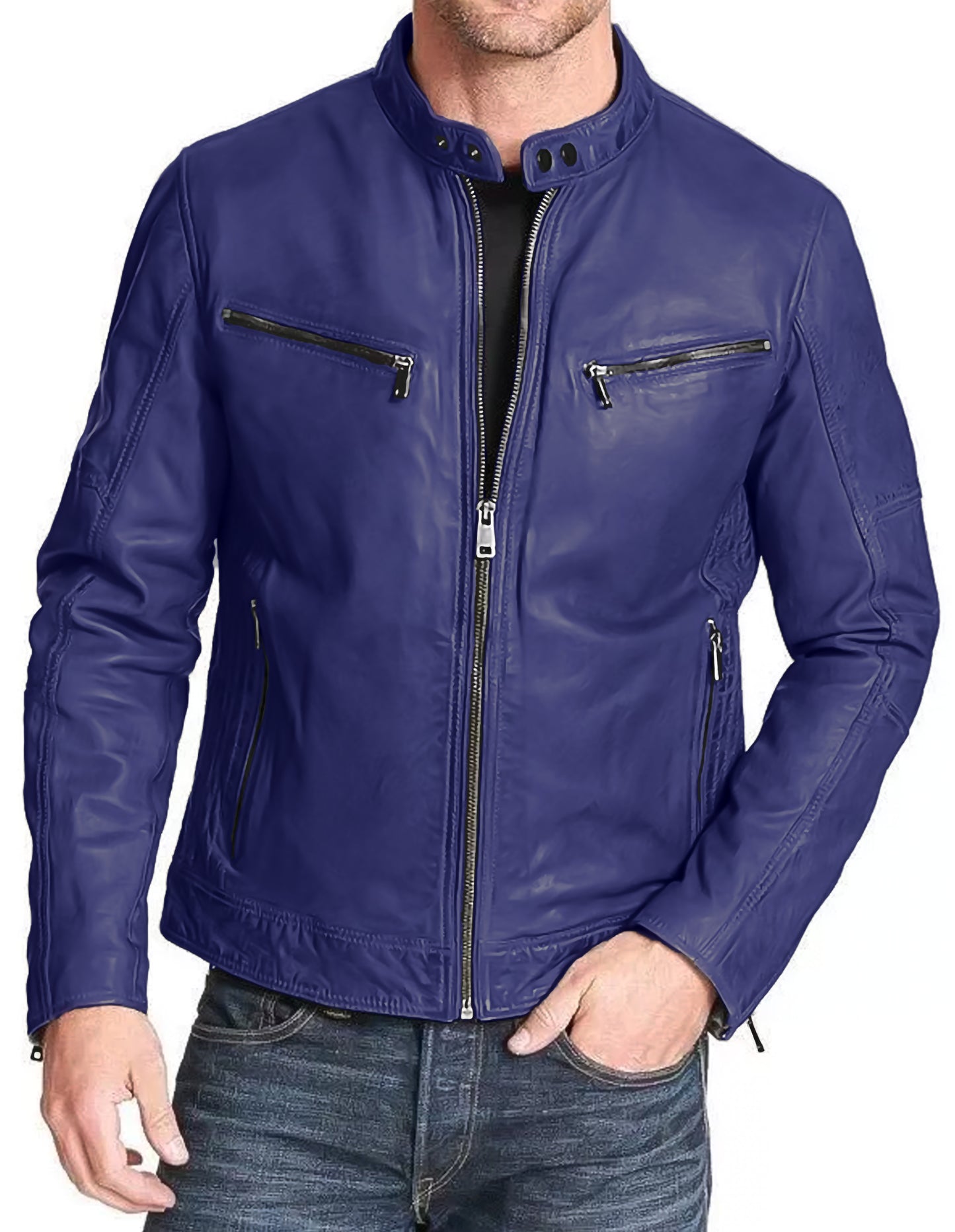 Premium Lamb Leather Men leather jacket | YKK Zipper | 10 colors