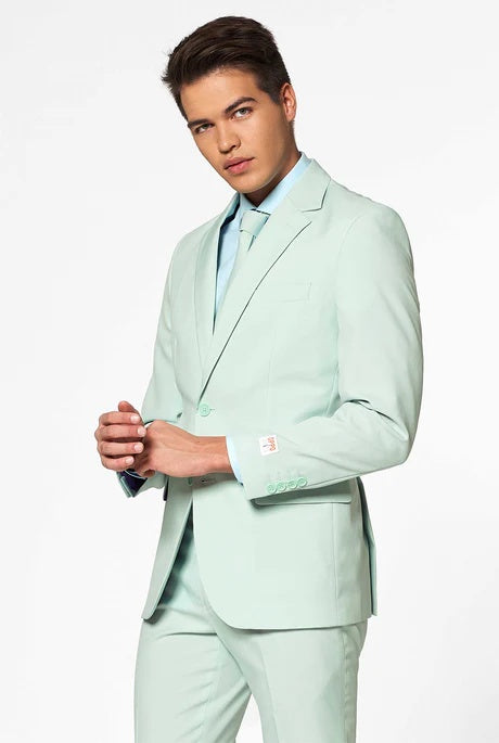 Men’s 2-Piece Suit – Premium Cotton Blend – Two-Button Formal Jacket