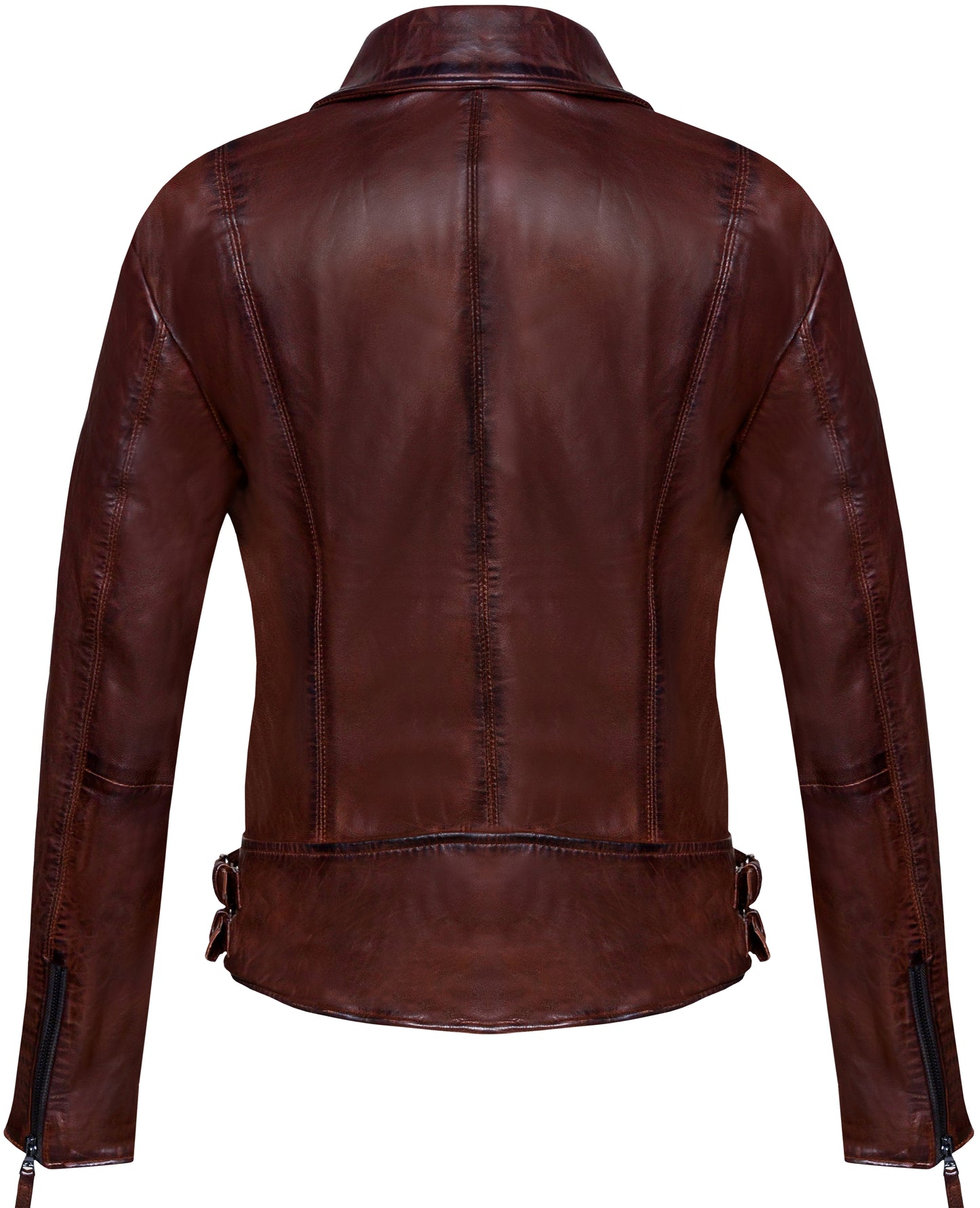 Women's Brown Lambskin Biker Jacket