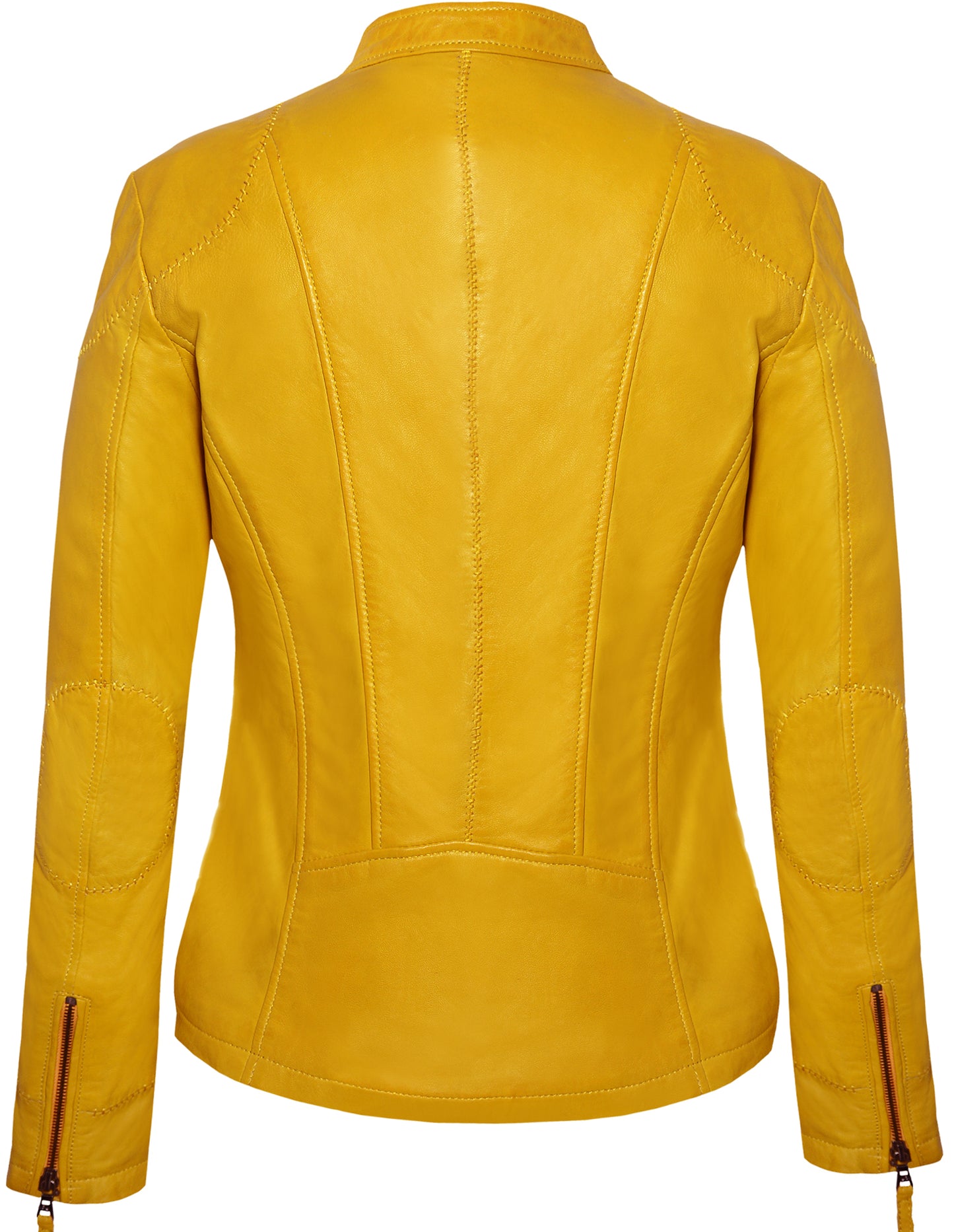 Women's Yellow Lambskin Leather Jacket