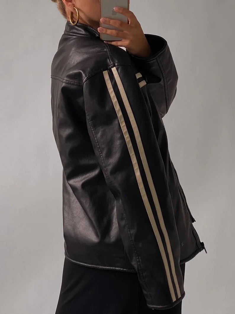 Women Vintage Motorcycle Stripped