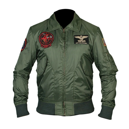 Tom Cruise Top Gun 2 Maverick Flight Bomber Jacket Jet Pilot Jacket with Patches