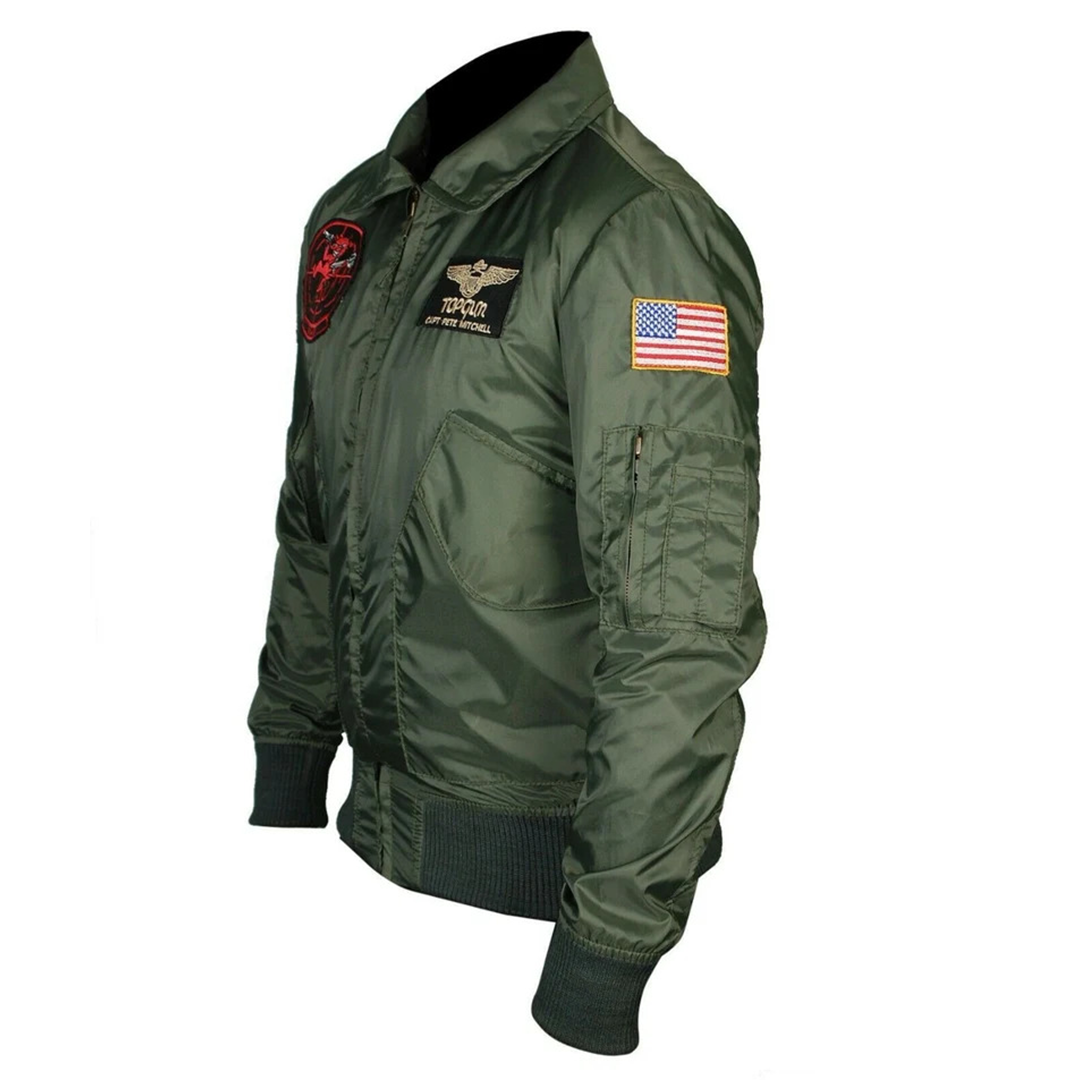 Tom Cruise Top Gun 2 Maverick Flight Bomber Jacket Jet Pilot Jacket with Patches