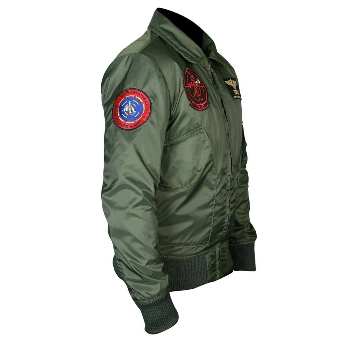 Tom Cruise Top Gun 2 Maverick Flight Bomber Jacket Jet Pilot Jacket with Patches