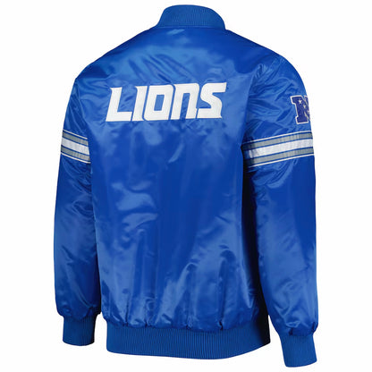 80s Las Vegas Raiders Blue Satin Bomber Jacket Full Snap Varsity Letterman NFL