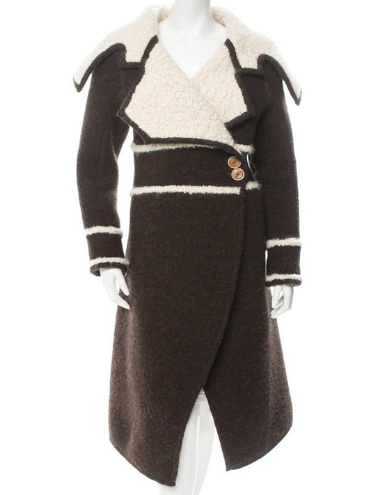 Cameron Diaz Street Fashion Wool Trench Coat In The Holiday