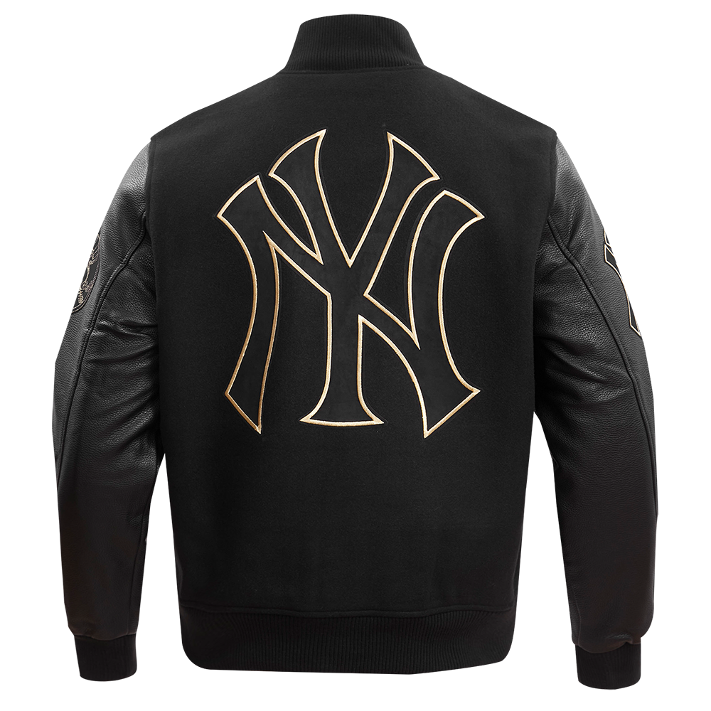 New York Yankees Varsity Jacket Men’s Black Wool Leather Sleeves Bomber Letterman
