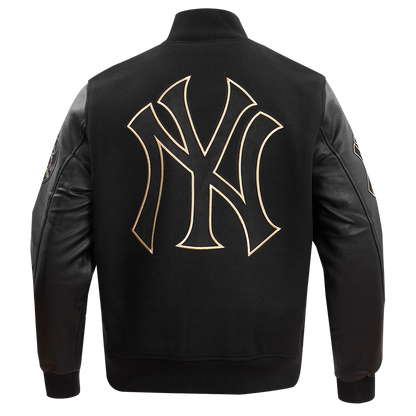 New York Yankees Varsity Jacket Men’s Black Wool Leather Sleeves Bomber Letterman