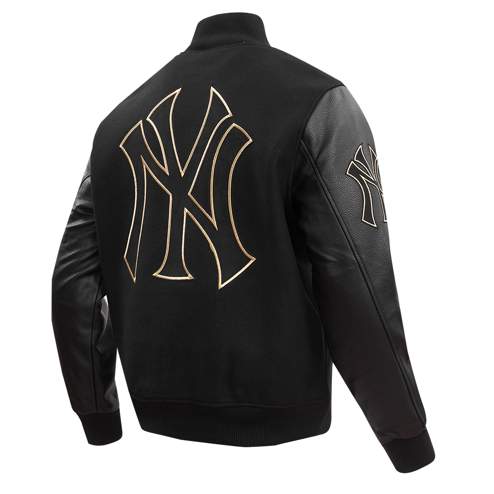 New York Yankees Varsity Jacket Men’s Black Wool Leather Sleeves Bomber Letterman