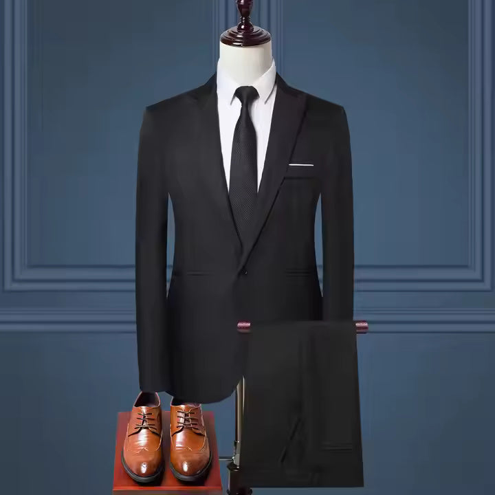 Men’s 2-Piece Premium Cotton Blend Suit, Style Meets Comfort – For Every Occasion
