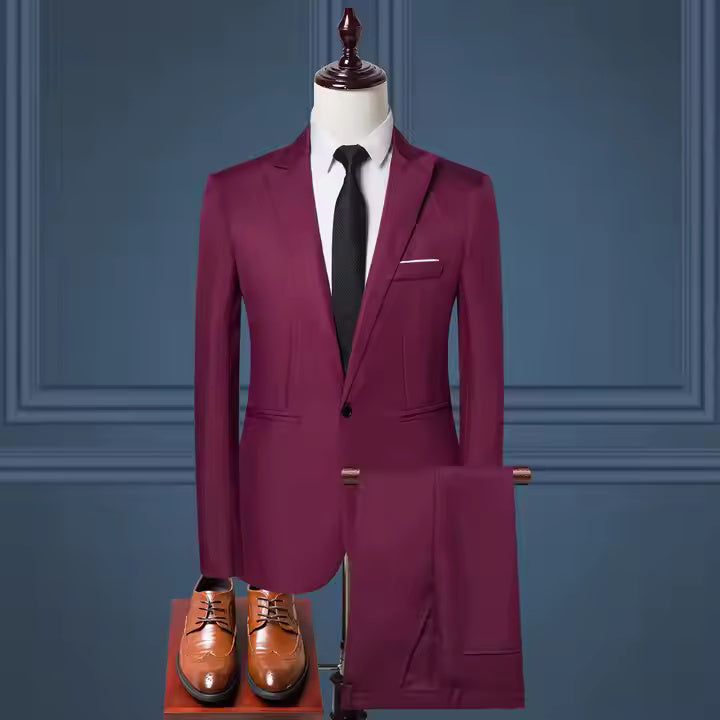 Men’s 2-Piece Premium Cotton Blend Suit, Style Meets Comfort – For Every Occasion