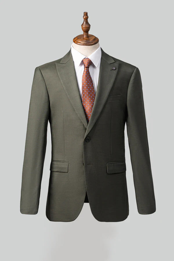 Men’s 2-Piece Formal Suit – Premium Cotton Blend – Classic Business Wear