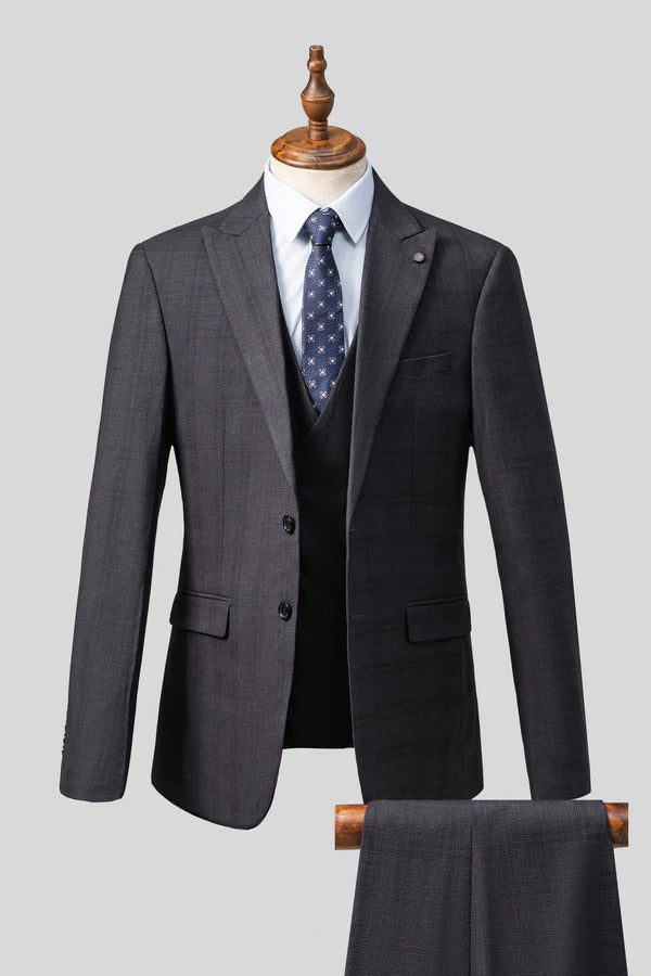 Men’s 2-Piece Formal Suit – Premium Cotton Blend – Classic Business Wear