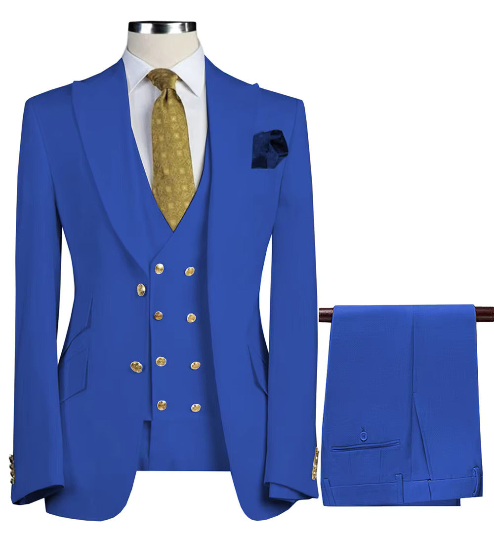 Men’s 3-Piece Formal Suit – Premium Cotton Blend for All Occasions