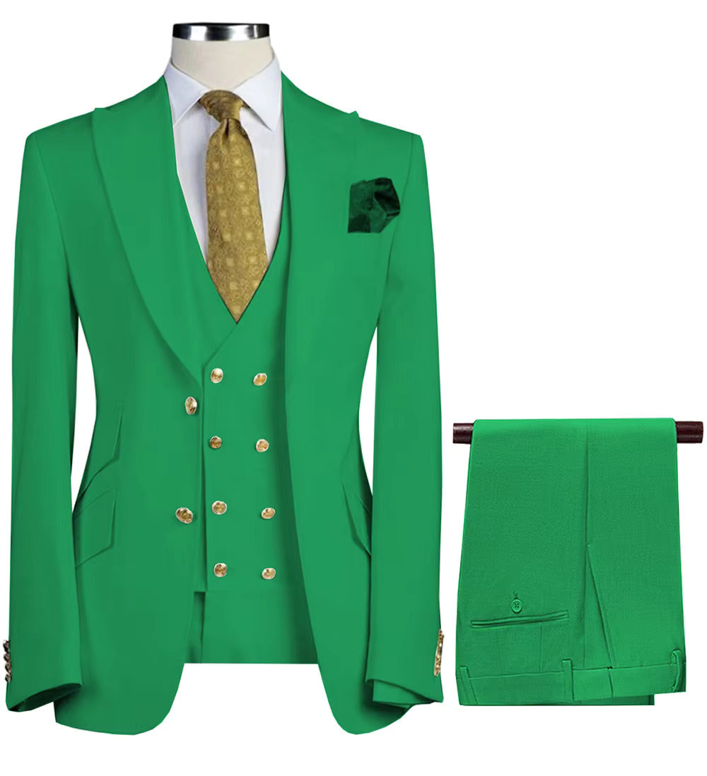 Men’s 3-Piece Formal Suit – Premium Cotton Blend for All Occasions