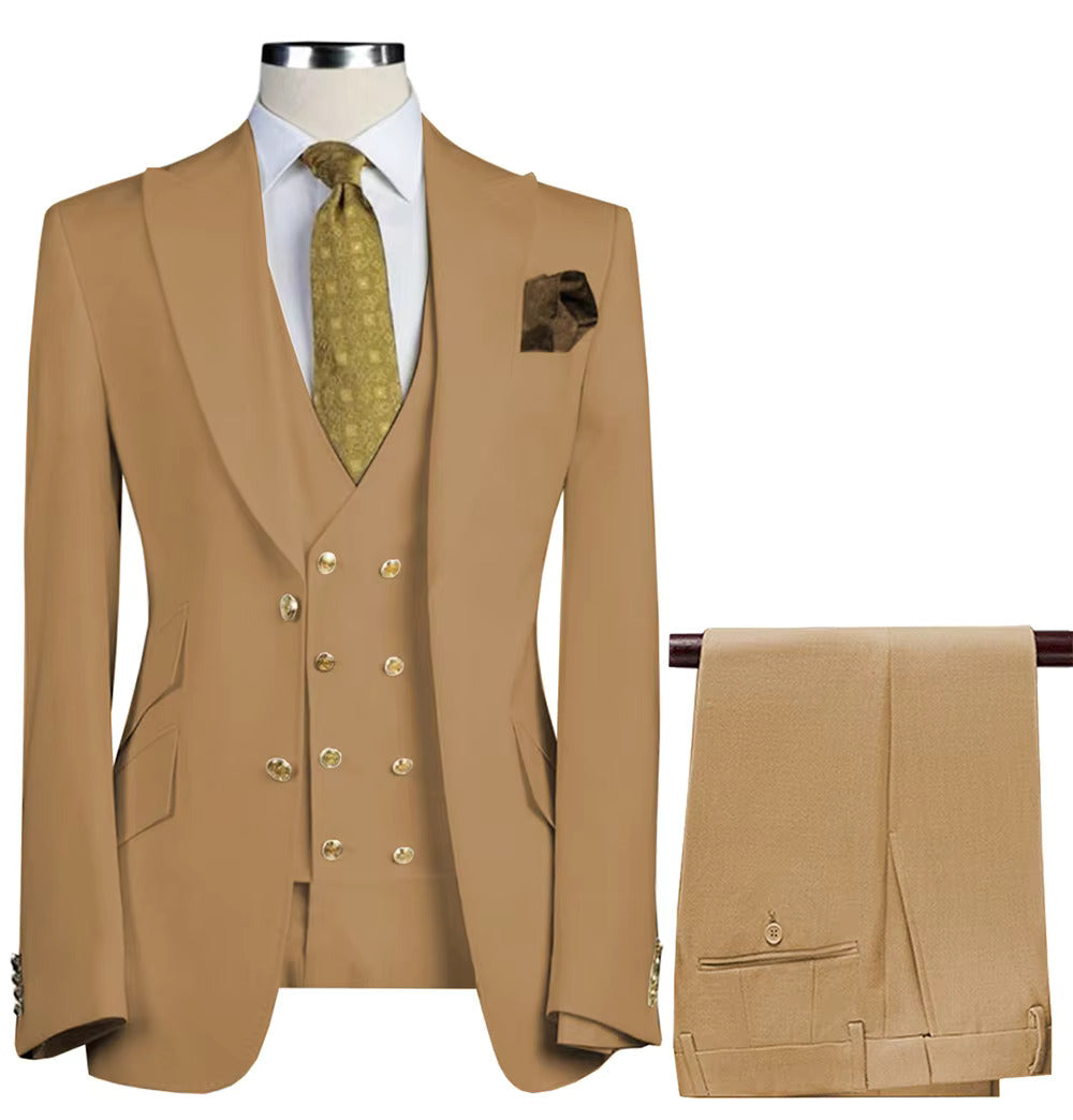 Men’s 3-Piece Formal Suit – Premium Cotton Blend for All Occasions