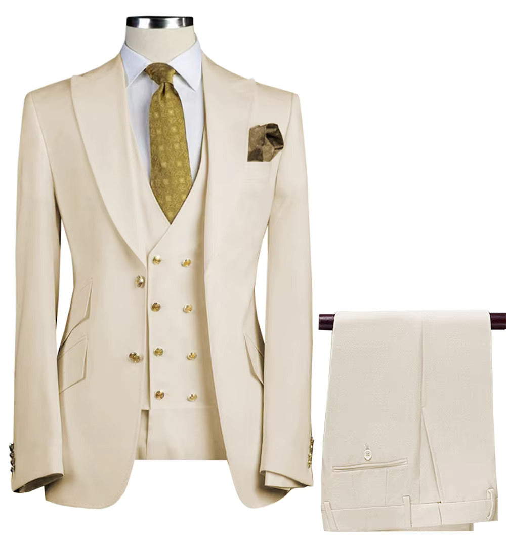 Men’s 3-Piece Formal Suit – Premium Cotton Blend for All Occasions
