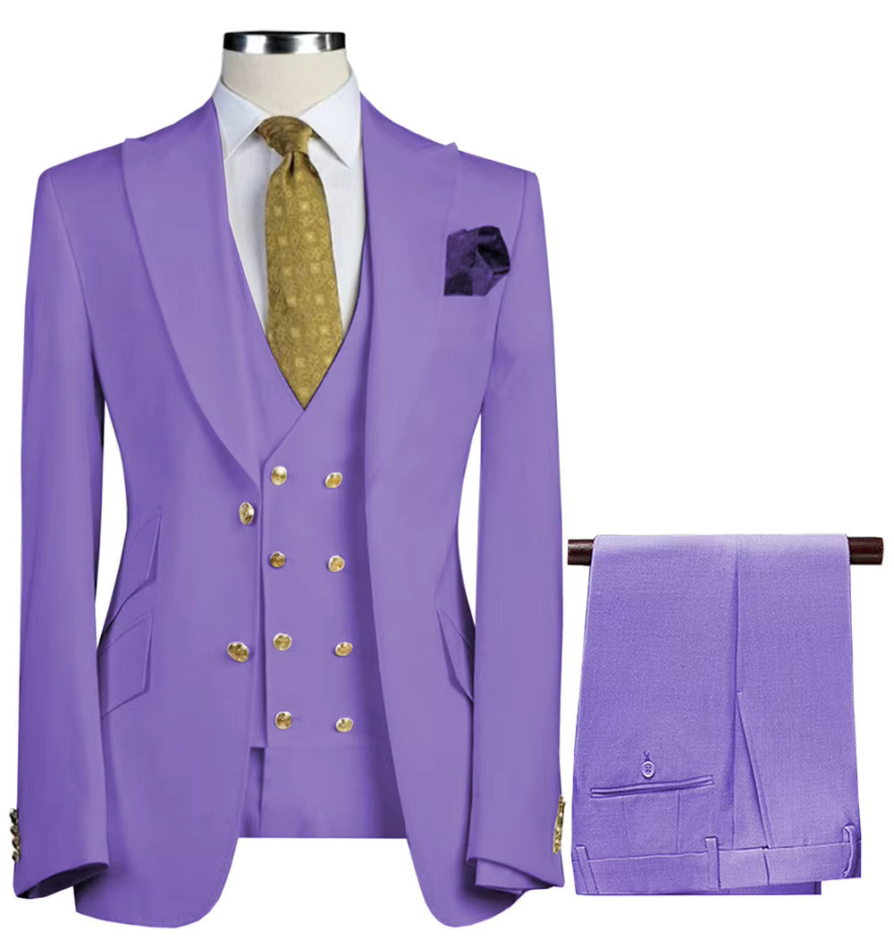 Men’s 3-Piece Formal Suit – Premium Cotton Blend for All Occasions