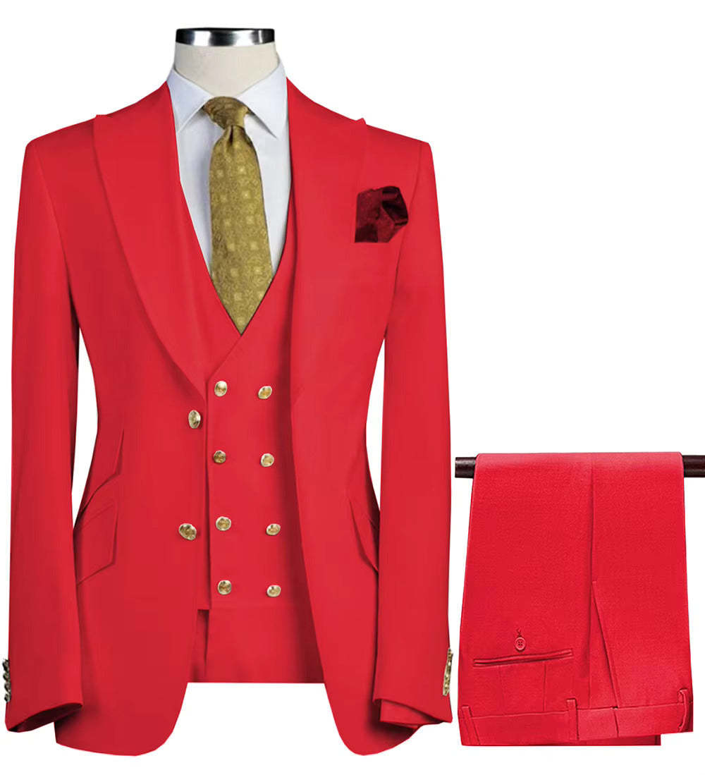 Men’s 3-Piece Formal Suit – Premium Cotton Blend for All Occasions