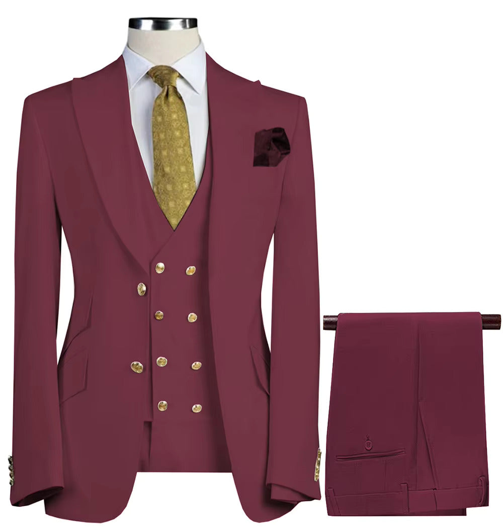 Men’s 3-Piece Formal Suit – Premium Cotton Blend for All Occasions