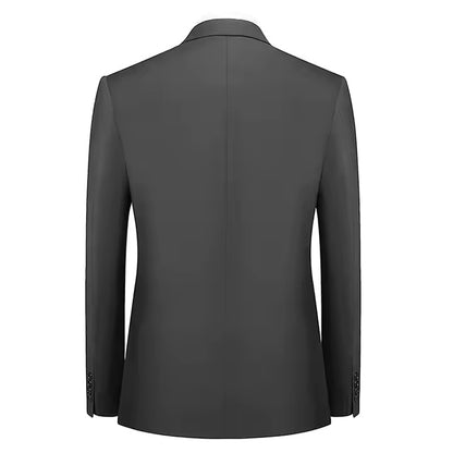 Men’s 3-Piece Suit – Premium Cotton Blend – One-Button Jacket Formal Wear