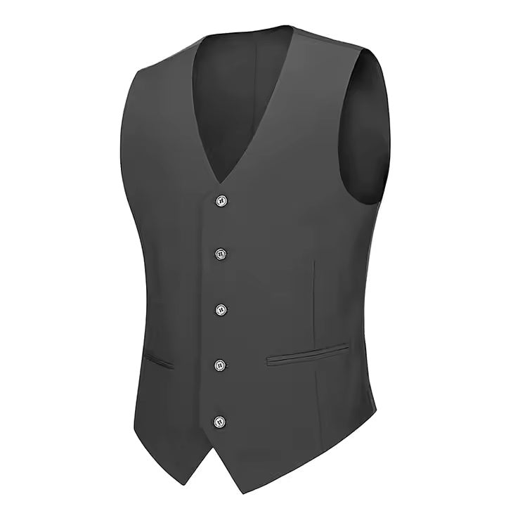 Men’s 3-Piece Suit – Premium Cotton Blend – One-Button Jacket Formal Wear