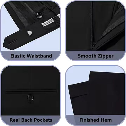 Men’s 3-Piece Suit – Premium Cotton Blend – One-Button Jacket Formal Wear