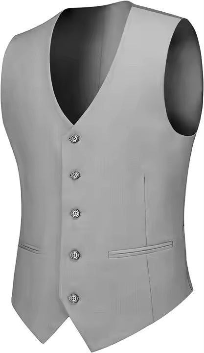 Men’s 3-Piece Suit – Premium Cotton Blend – One-Button Jacket Formal Wear