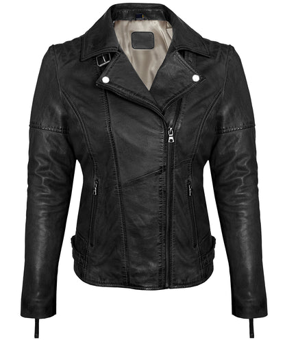 Women's Black Biker Jacket