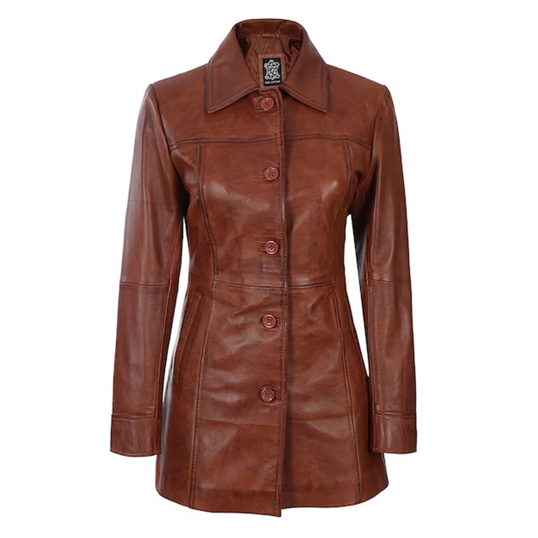 Women Leather Jacket Coat