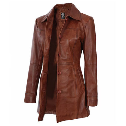 Women Leather Jacket Coat