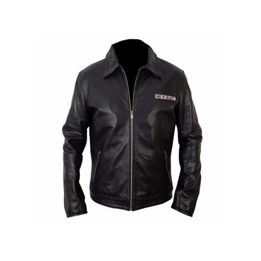 Sons of Anarchy SOA| Men's Black Leather Motorcycle Bomber Jacket