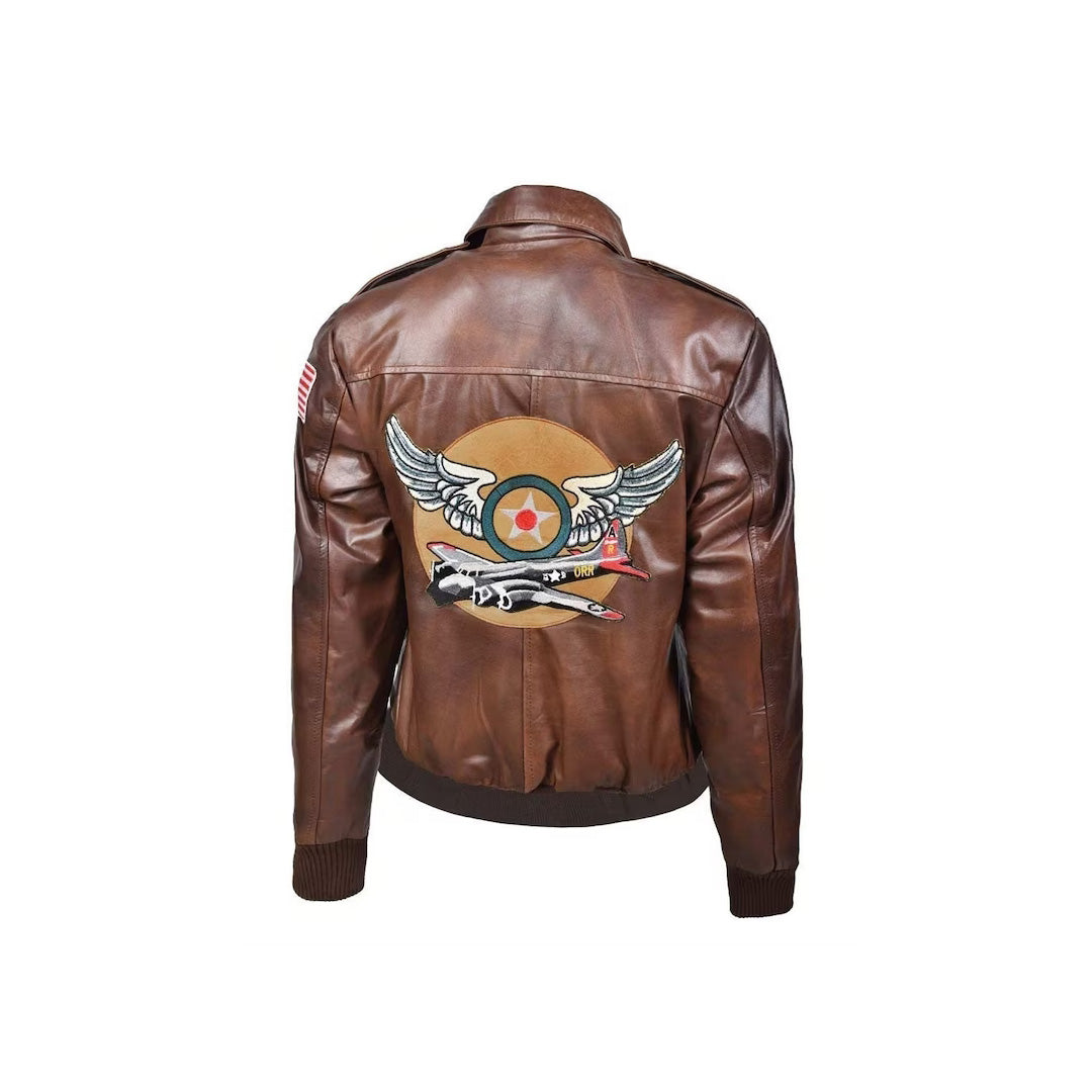 Brie Larson Captain Marvel Carol Danvers Flight Bomber Leather Jacket