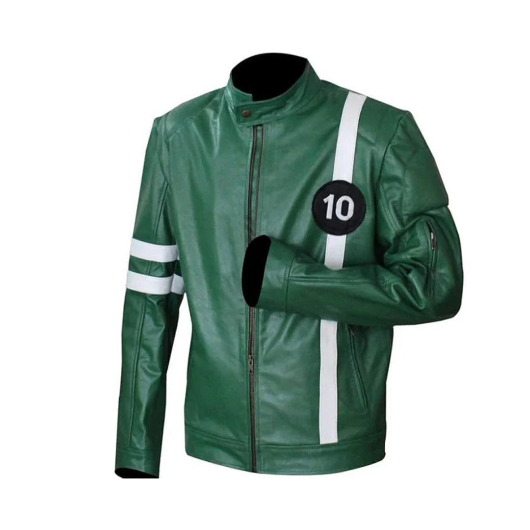 Superhero Tennyson Ben 10 Leather Men, Womens Jacket