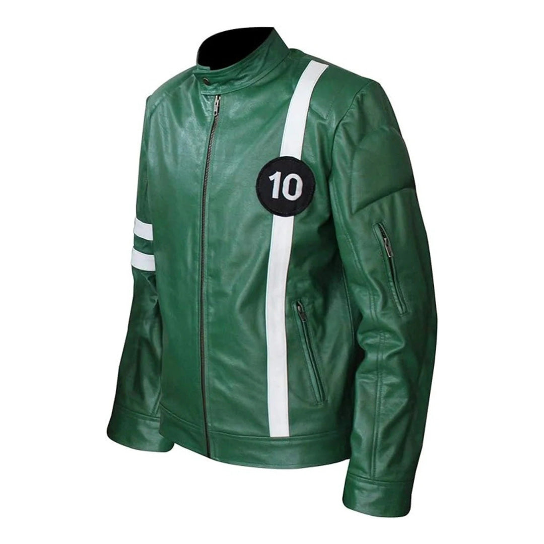 Superhero Tennyson Ben 10 Leather Men, Womens Jacket