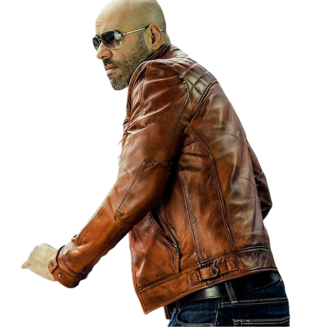 Men's Handmade Fashionable Vintage Leather Jacket, in 10 colors