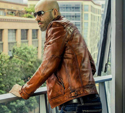Men's Handmade Fashionable Vintage Leather Jacket, in 10 colors