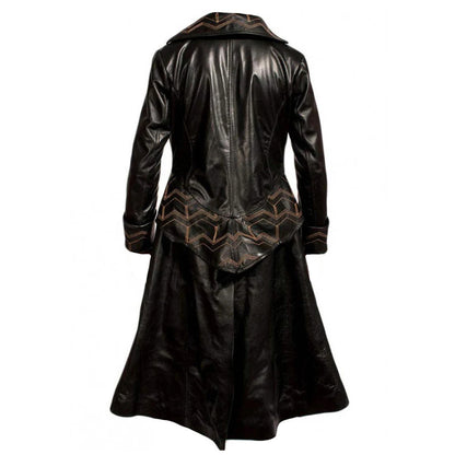 Captain Hook Genuine Cowhide Long Trench Coat