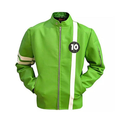 Superhero Tennyson Ben 10 Leather Men, Womens Jacket