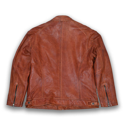 Men's Handmade Fashionable Vintage Café Racer Distressed Leather Jacket