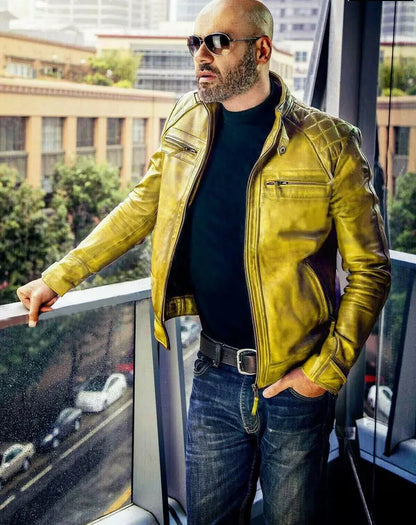 Men's Handmade Fashionable Vintage Leather Jacket, in 10 colors